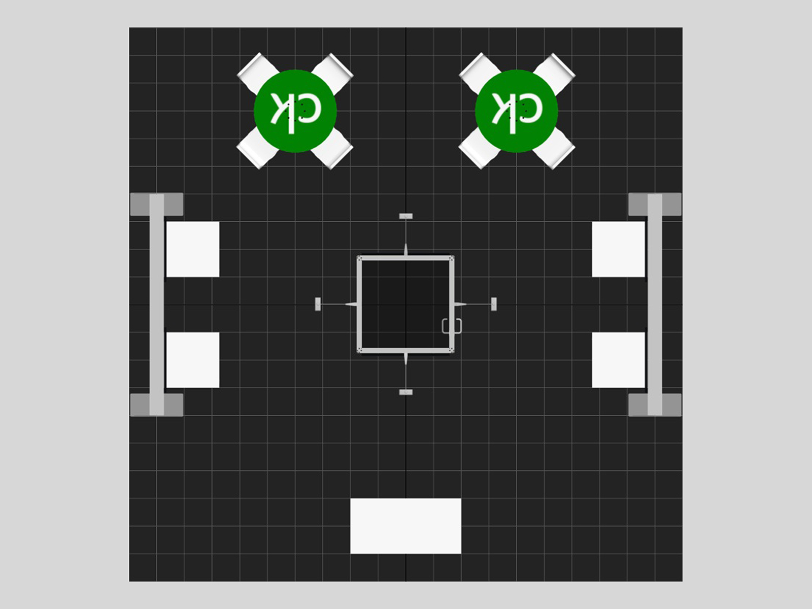 RE-9203 Island Rental Trade Show Exhibit -- Plan View